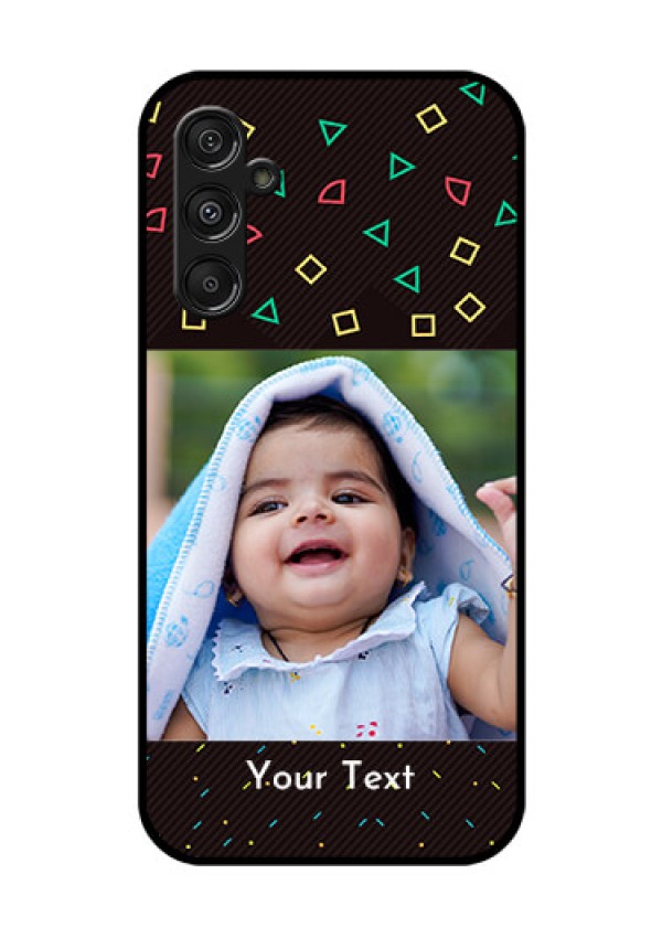 Samsung Galaxy M34 5G Custom Glass Phone Case - with confetti birthday design