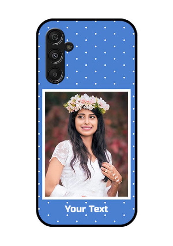 Samsung Galaxy M34 5G Photo Printing on Glass Case - Polka dots design
