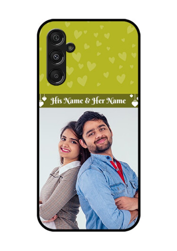 Samsung Galaxy M34 5G Custom Glass Phone Case - You & Me Heart Design