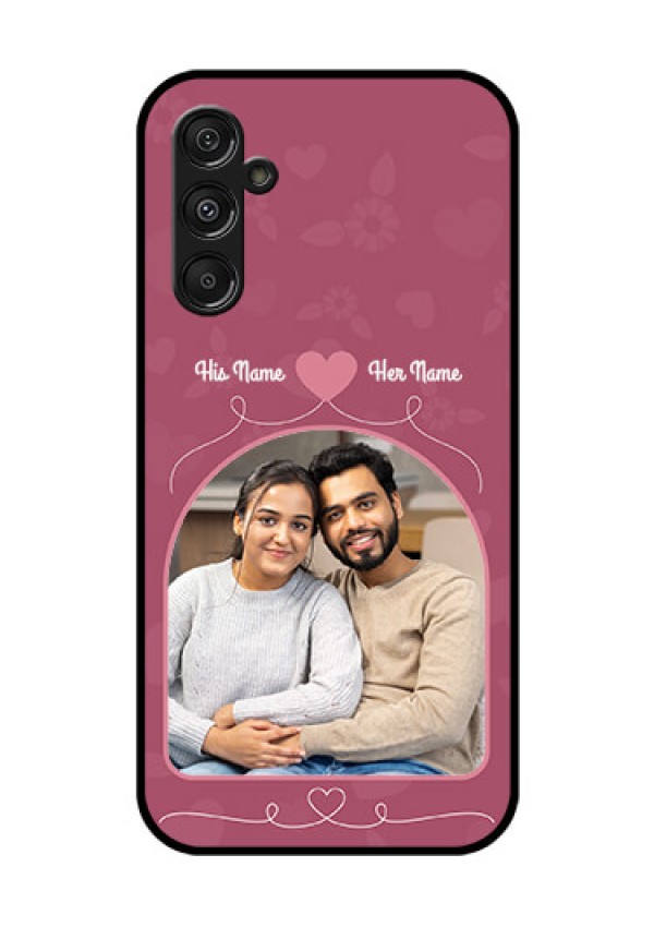 Samsung Galaxy M34 5G Photo Printing on Glass Case - Love Floral Design