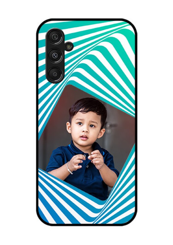 Samsung Galaxy M34 5G Personalized Glass Phone Case - Abstract Spiral Design