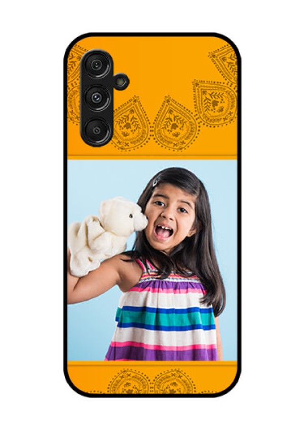 Samsung Galaxy M34 5G Personalized Glass Phone Case - Photo Wedding Design