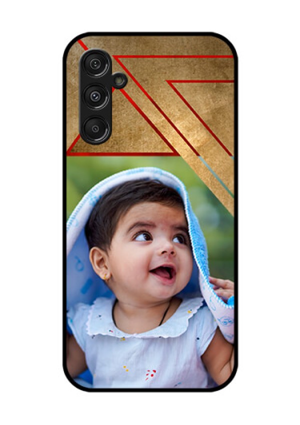 Samsung Galaxy M34 5G Personalized Glass Phone Case - Gradient Abstract Texture Design