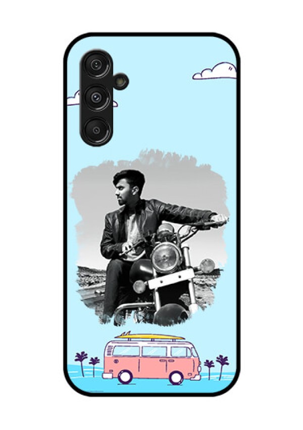 Samsung Galaxy M34 5G Photo Printing on Glass Case - Travel & Adventure Design