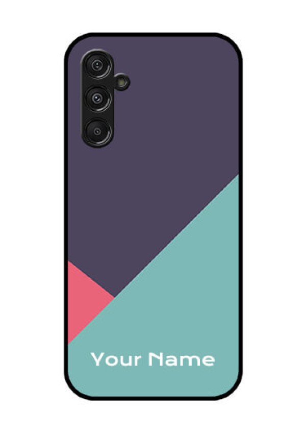 Samsung Galaxy M34 5G Custom Glass Mobile Case - Tri Color abstract Design