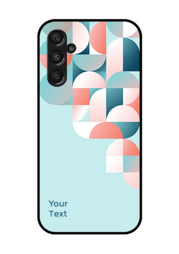 Samsung Galaxy M34 5G Custom Glass Phone Case - Stylish Semi-circle Pattern Design