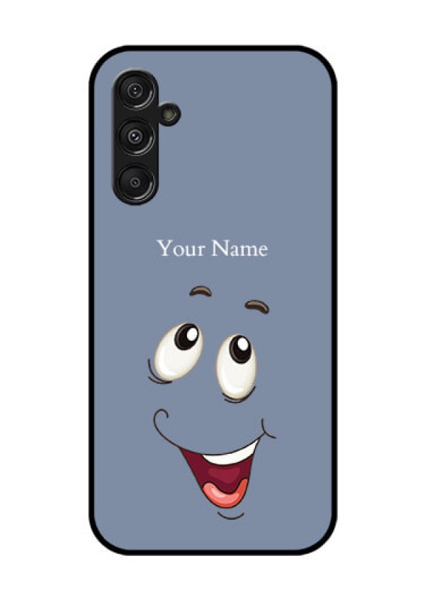 Samsung Galaxy M34 5G Photo Printing on Glass Case - Laughing Cartoon Face Design
