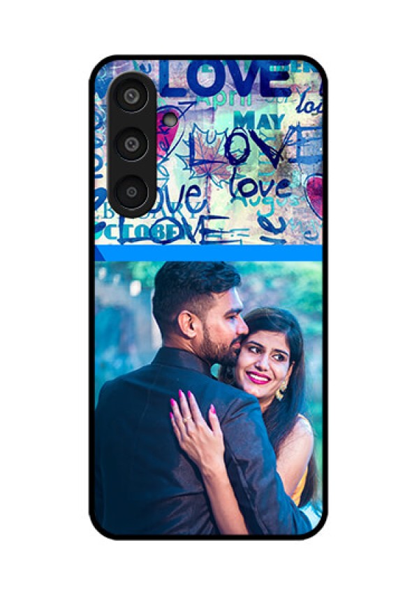 Samsung Galaxy M35 5G Custom Glass Phone CaseColorful Love Design