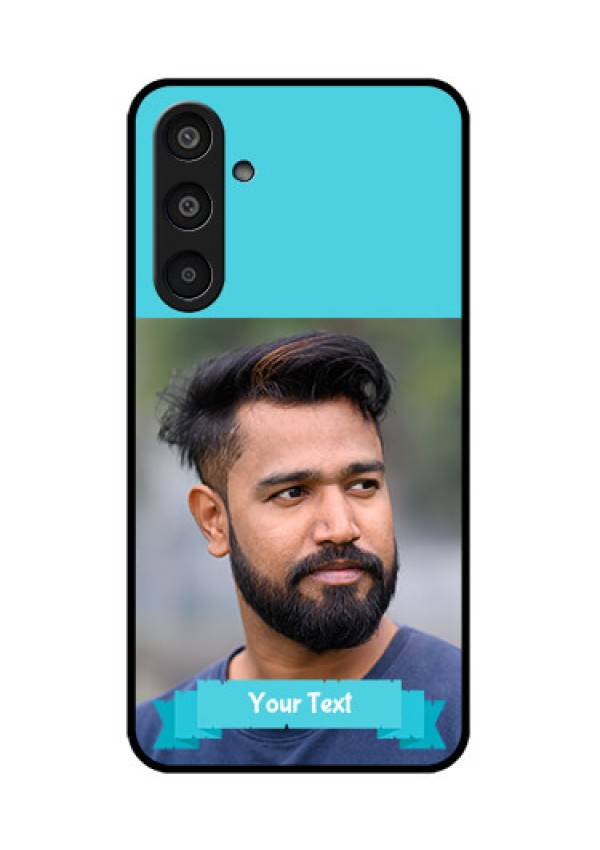 Samsung Galaxy M35 5G Custom Glass Phone CaseBlue Color Design