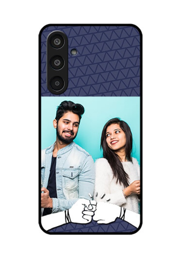 Samsung Galaxy M35 5G Custom Glass Phone CaseWith Best Friends Design