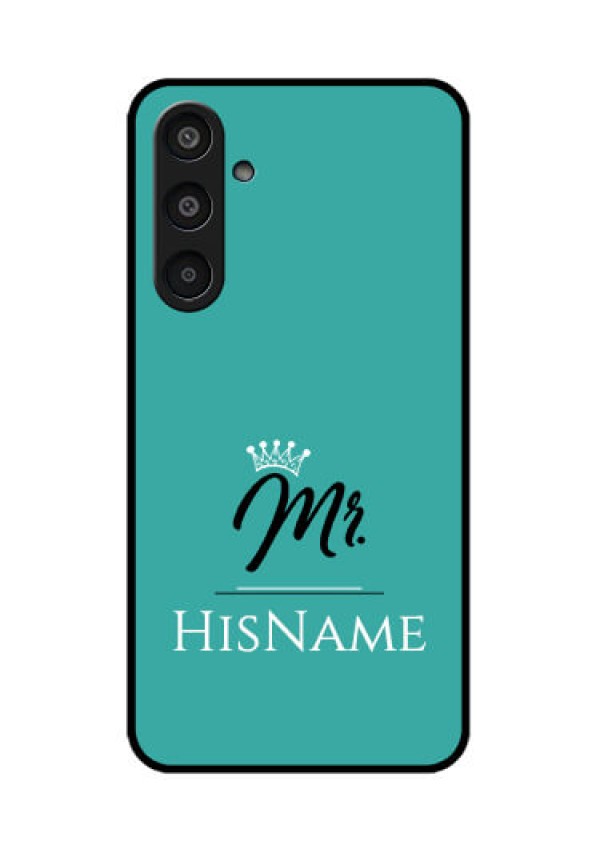 Samsung Galaxy M35 5G Custom Glass Phone CaseMr With Name Design