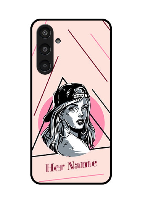 Samsung Galaxy M35 5G Custom Glass Phone CaseRockstar Girl Design