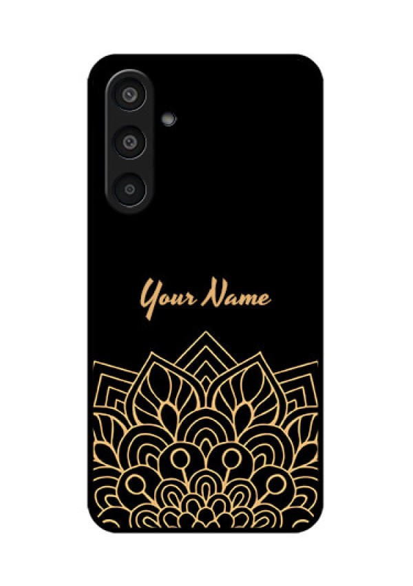 Samsung Galaxy M35 5G Custom Glass Phone CaseGolden Mandala Design