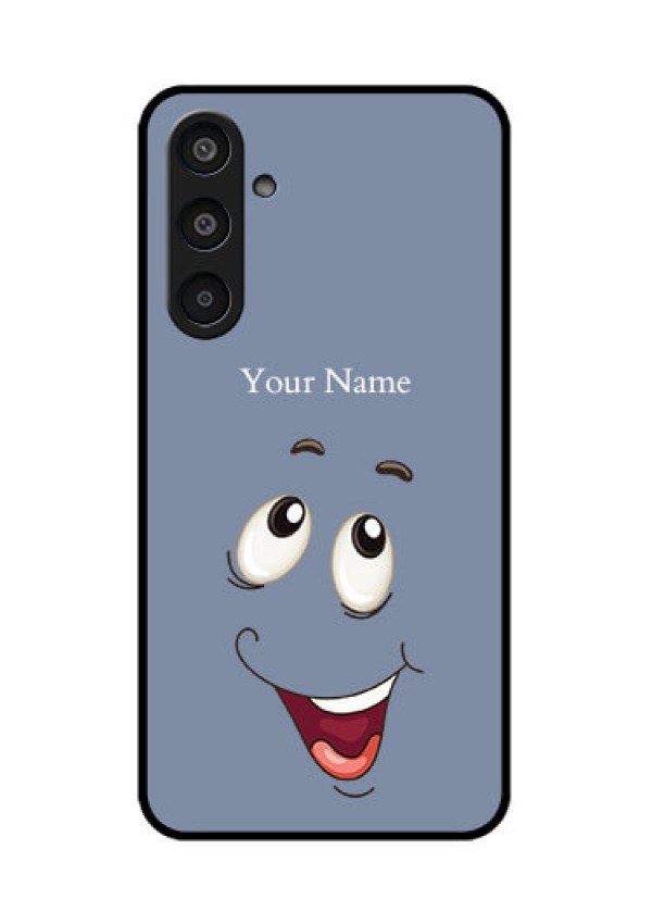 Samsung Galaxy M35 5G Custom Glass Phone CaseLaughing Cartoon Face Design