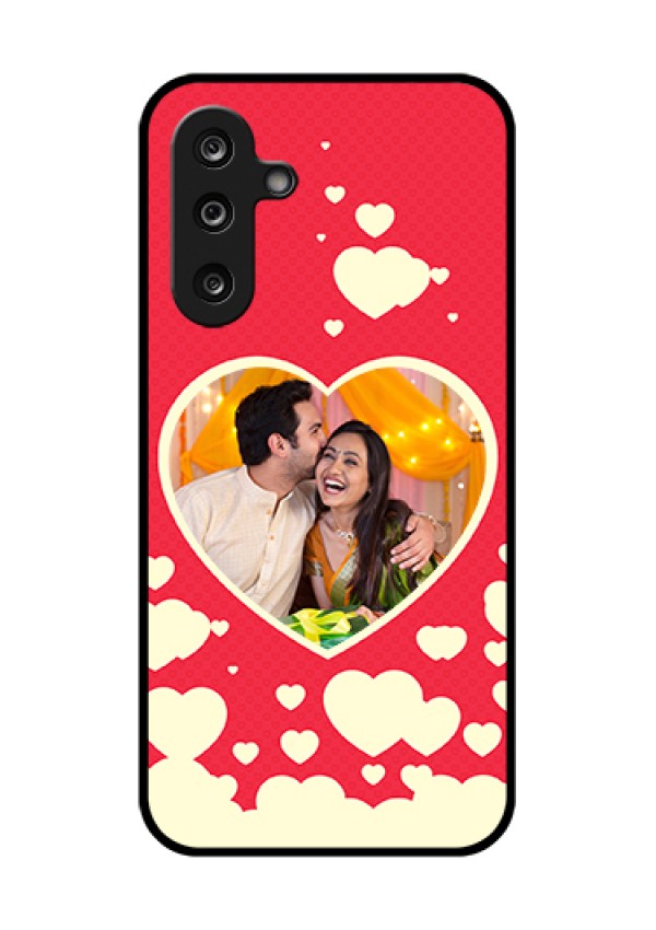 Samsung Galaxy M36 5G Custom Glass Phone Case - Love Symbols Phone Cover Design