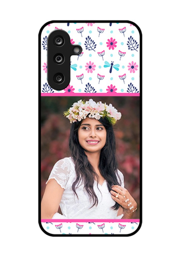 Samsung Galaxy M36 5G Custom Glass Phone Case - Colorful Flower Design