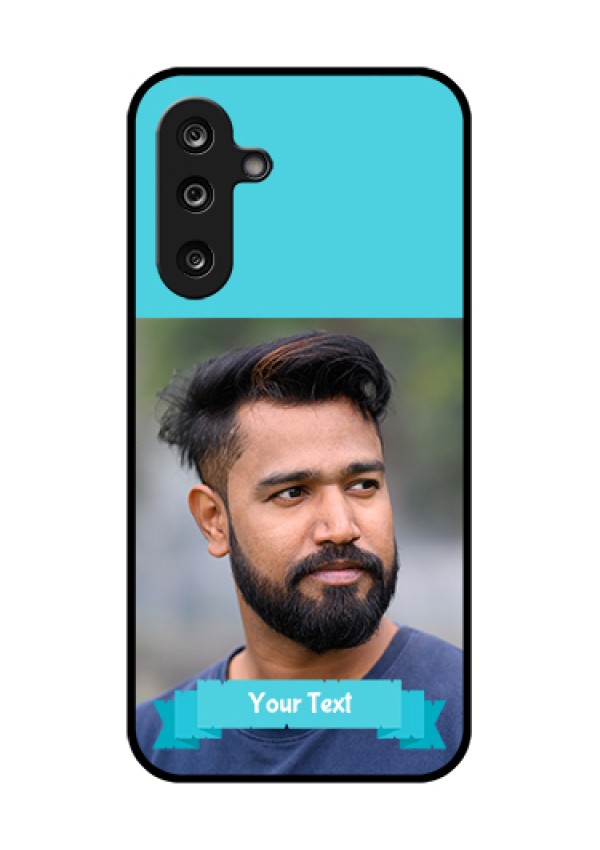 Samsung Galaxy M36 5G Custom Glass Phone Case - Blue Color Design