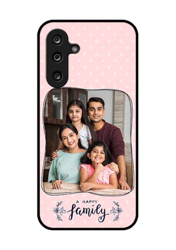 Samsung Galaxy M36 5G Custom Glass Phone Case - Family With Dots Design