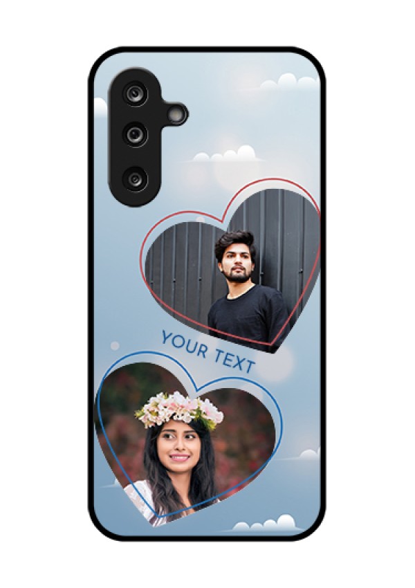 Samsung Galaxy M36 5G Custom Glass Phone Case - Blue Color Couple Design