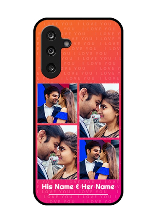 Samsung Galaxy M36 5G Custom Glass Phone Case - I Love You Pink Design