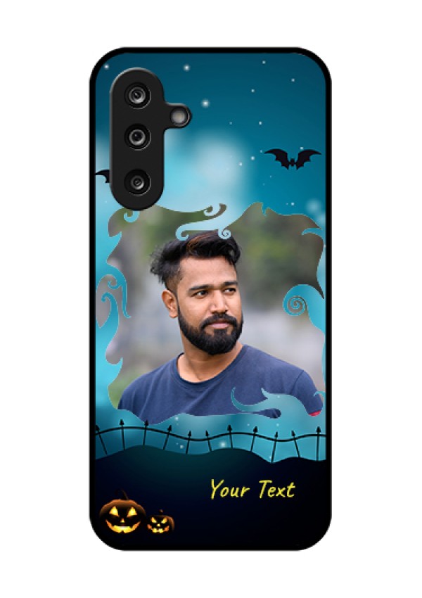 Samsung Galaxy M36 5G Custom Glass Phone Case - Halloween Frame Design