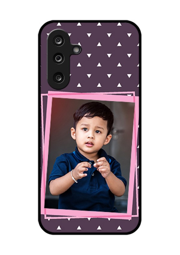 Samsung Galaxy M36 5G Custom Glass Phone Case - Triangle Pattern Dotted Design