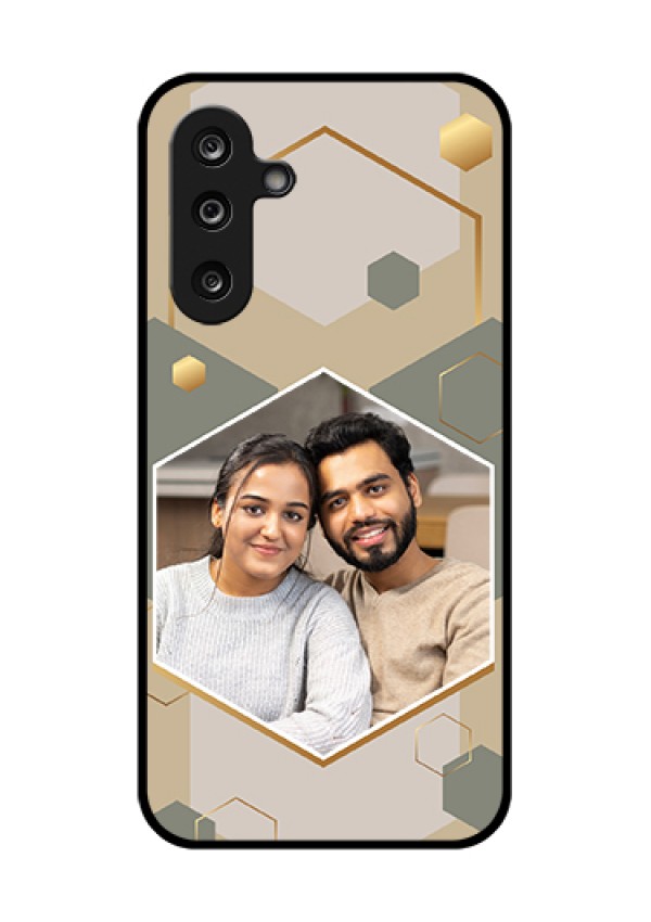 Samsung Galaxy M36 5G Custom Glass Phone Case - Stylish Hexagon Pattern Design