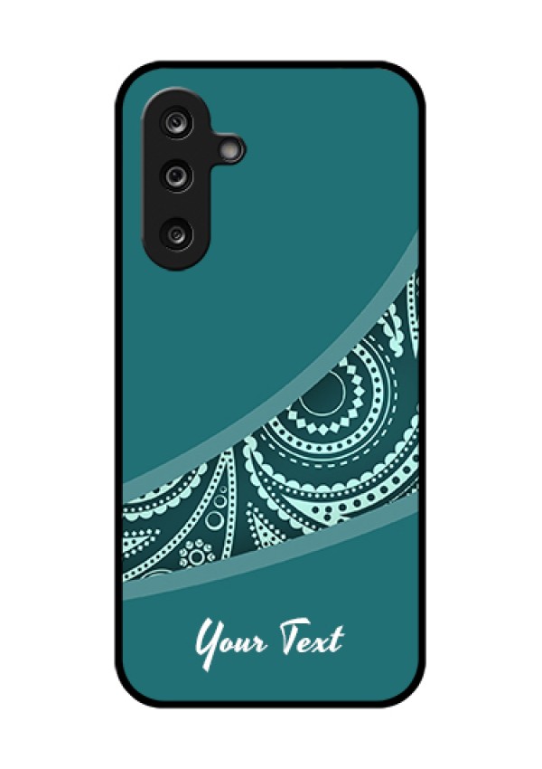 Samsung Galaxy M36 5G Custom Glass Phone Case - Semi Visible Floral Design
