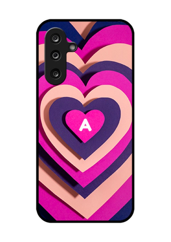 Samsung Galaxy M36 5G Custom Glass Phone Case - Cute Heart Pattern Design