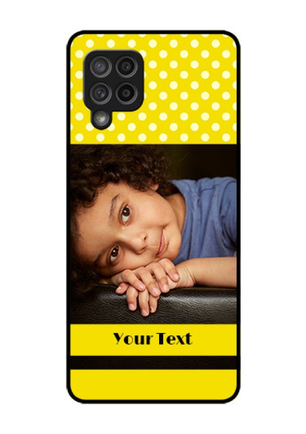 Galaxy M42 5G Custom Glass Phone Case - Bright Yellow Case Design