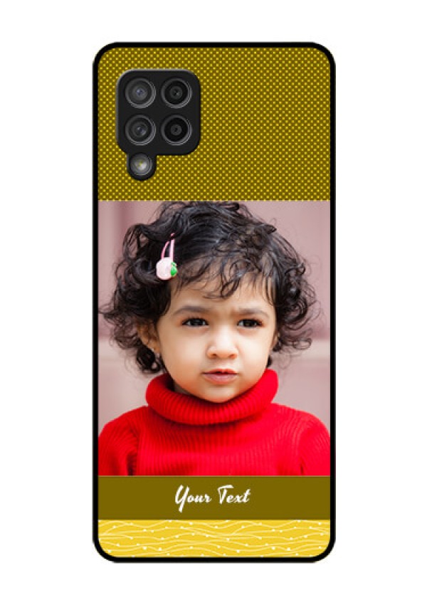 Galaxy M42 5G Custom Glass Phone Case - Simple Green Color Design