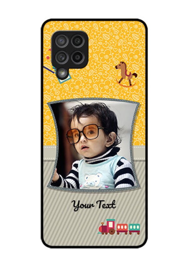 Galaxy M42 5G Personalized Glass Phone Case - Baby Picture Upload Design
