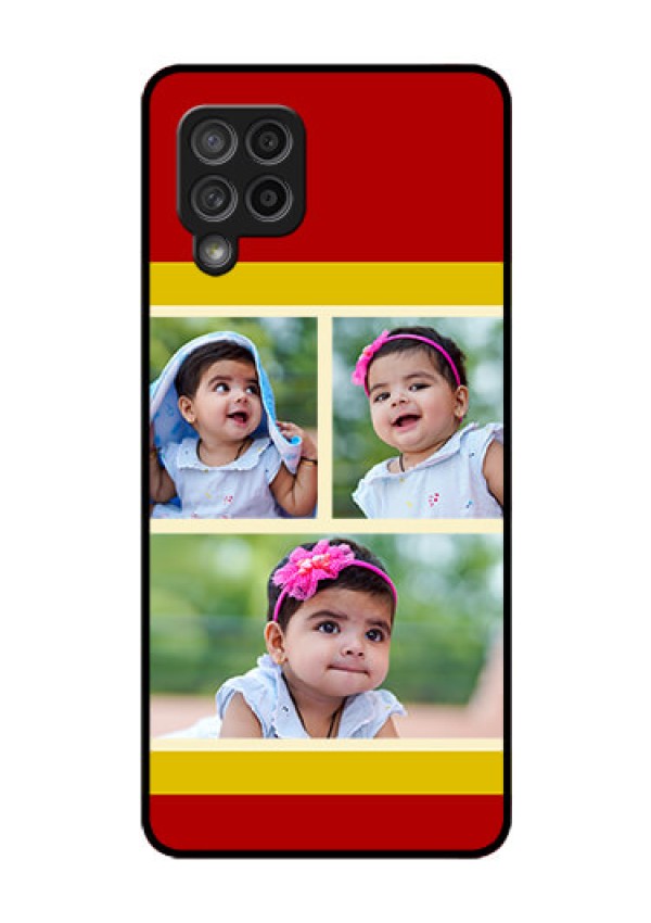 Galaxy M42 5G Custom Glass Mobile Case - Multiple Pic Upload Design
