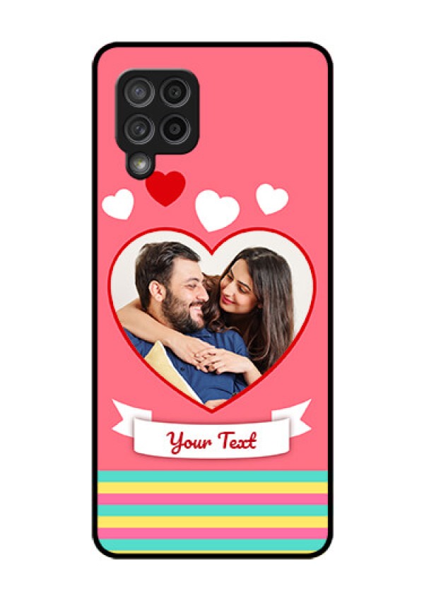 Galaxy M42 5G Photo Printing on Glass Case - Love Doodle Design