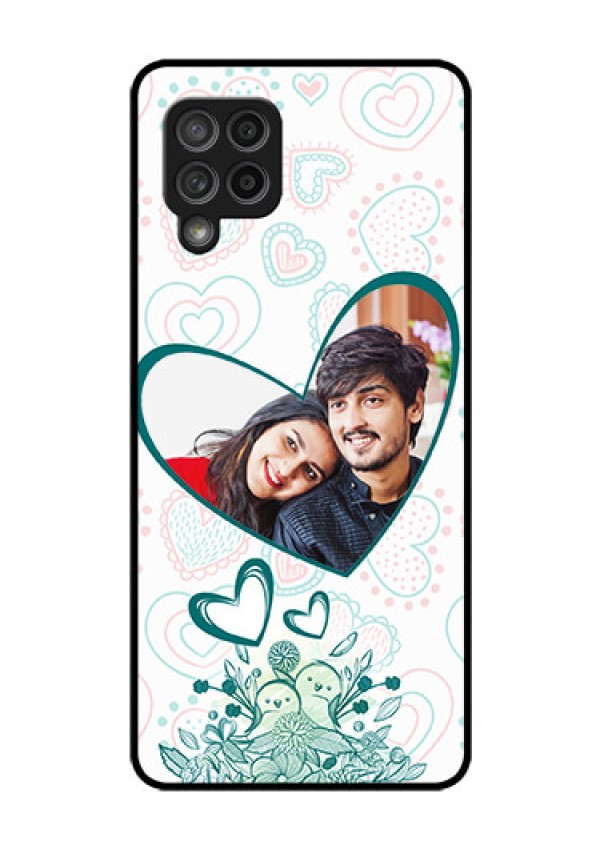Galaxy M42 5G Photo Printing on Glass Case - Premium Couple Design