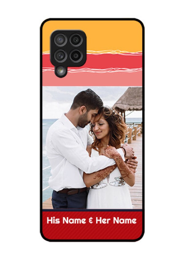 Galaxy M42 5G Custom Glass Mobile Case - Colorful Case Design