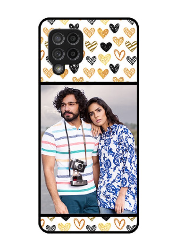 Galaxy M42 5G Photo Printing on Glass Case - Love Symbol Design