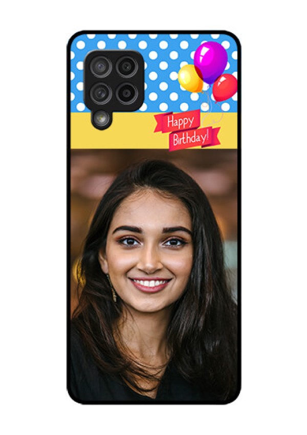 Galaxy M42 5G Custom Glass Mobile Case - Happy Birthday Design