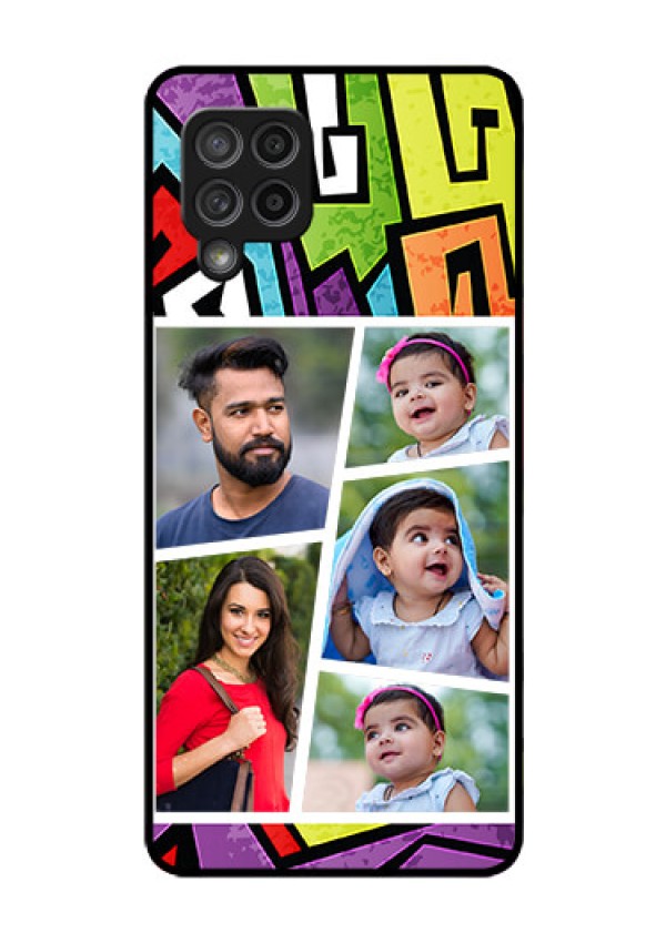 Galaxy M42 5G Custom Glass Phone Case - Graffiti pattern Design