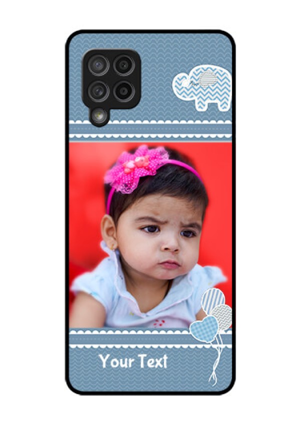 Galaxy M42 5G Photo Printing on Glass Case - with Kids Pattern Design