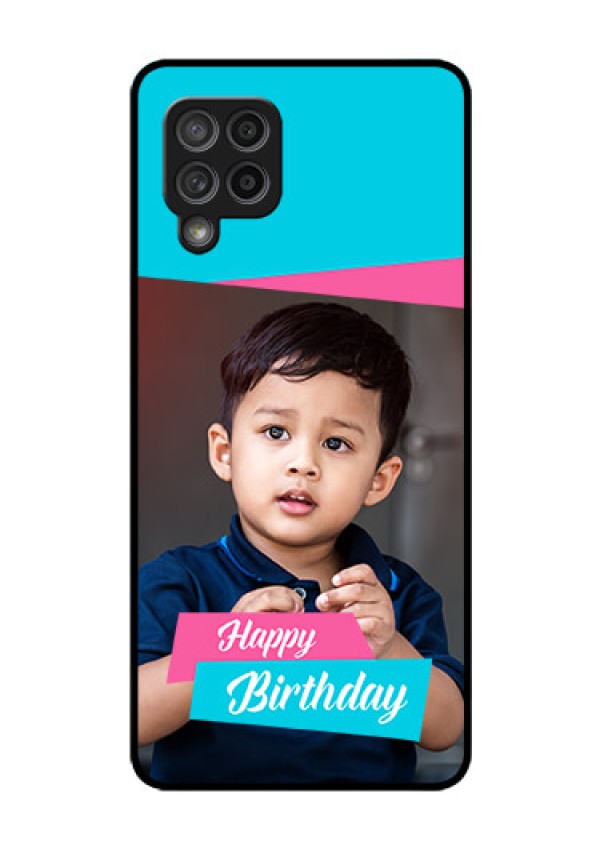 Galaxy M42 5G Personalized Glass Phone Case - Image Holder with 2 Color Design