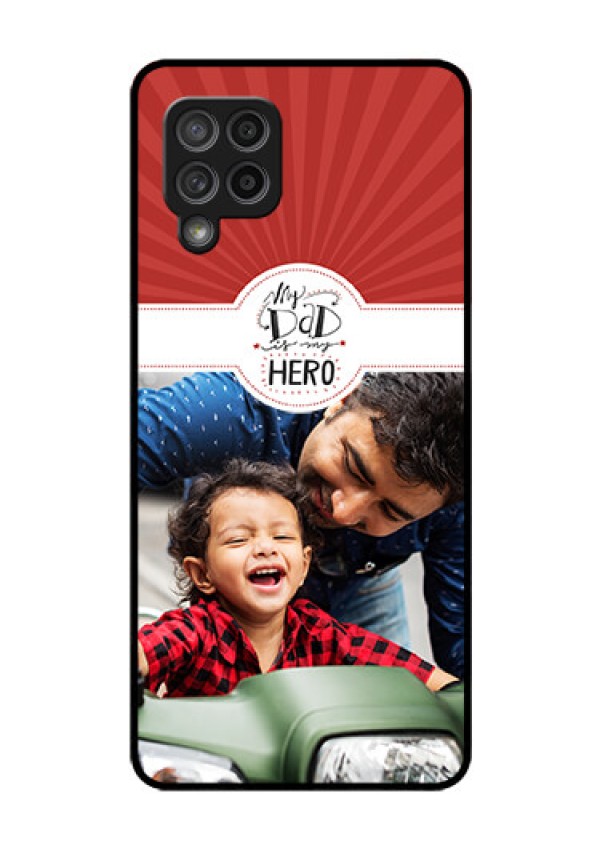 Galaxy M42 5G Photo Printing on Glass Case - My Dad Hero Design