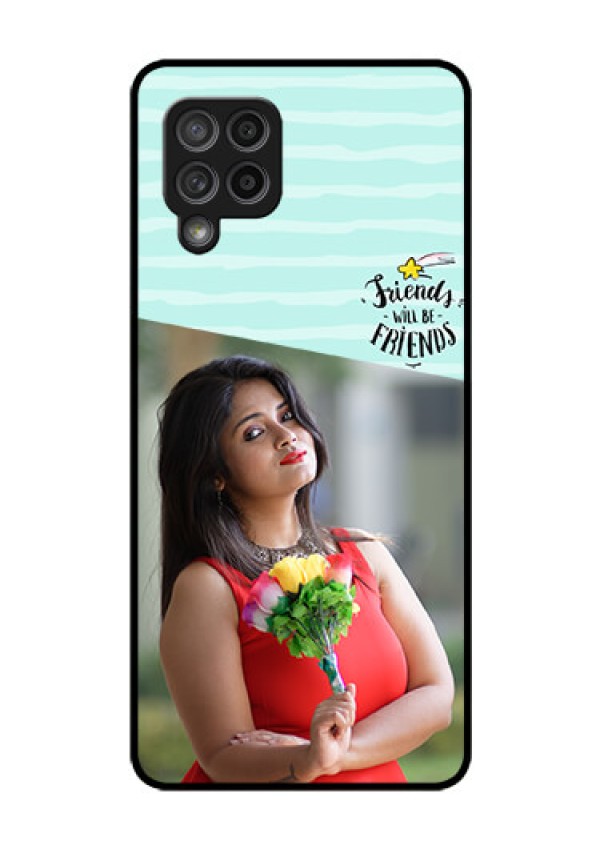 Galaxy M42 5G Custom Glass Phone Case - Friends Picture Icon Design