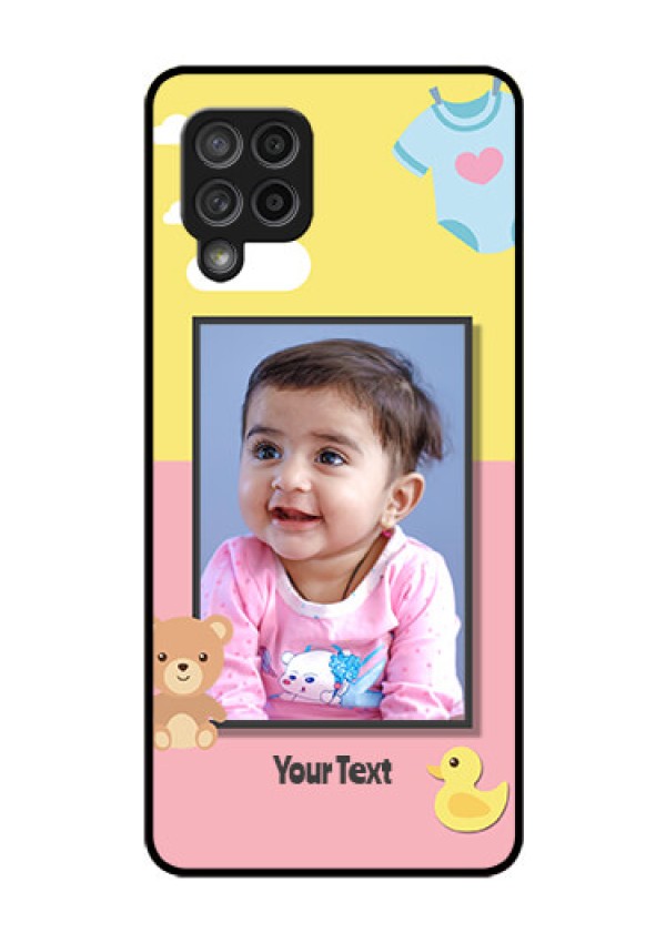 Galaxy M42 5G Photo Printing on Glass Case - Kids 2 Color Design