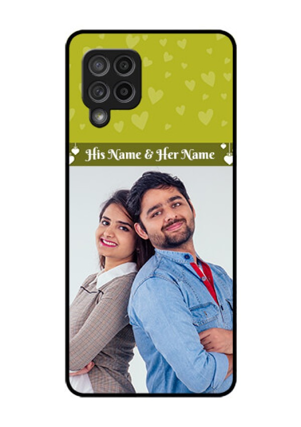 Galaxy M42 5G Custom Glass Phone Case - You & Me Heart Design