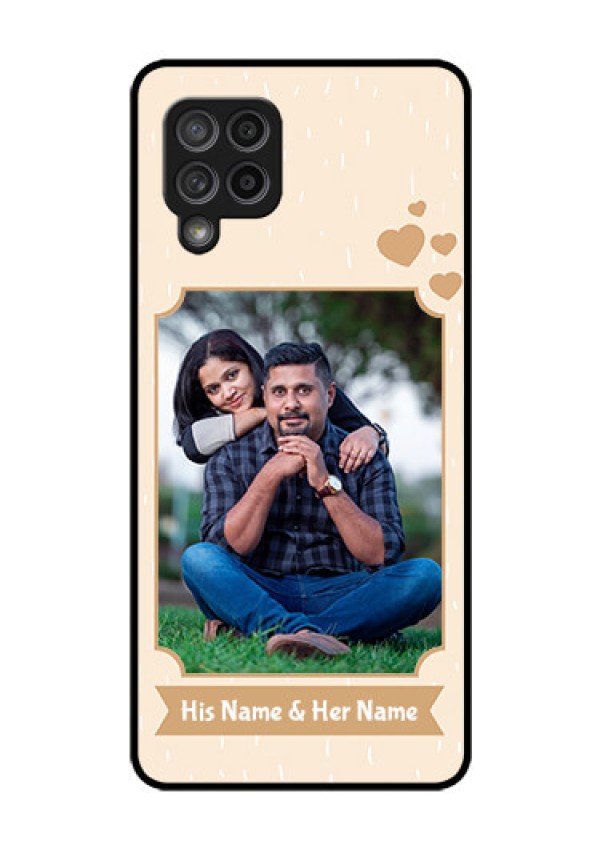 Galaxy M42 5G Custom Glass Phone Case - with confetti love design 
