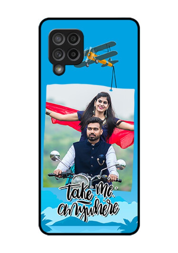 Galaxy M42 5G Custom Glass Mobile Case - Traveller Design 
