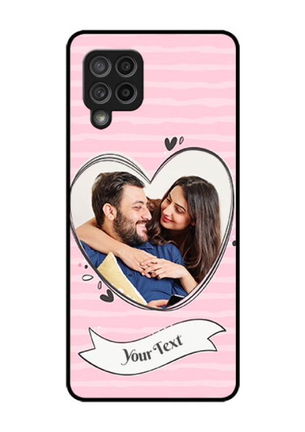 Galaxy M42 5G Custom Glass Phone Case - Vintage Heart Design