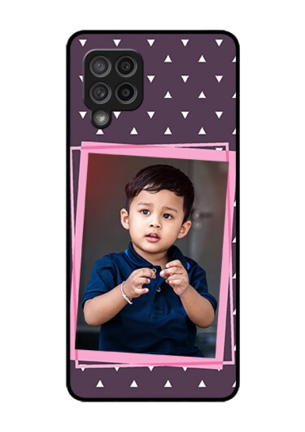 Galaxy M42 5G Custom Glass Mobile Case - Triangle Pattern Dotted Design