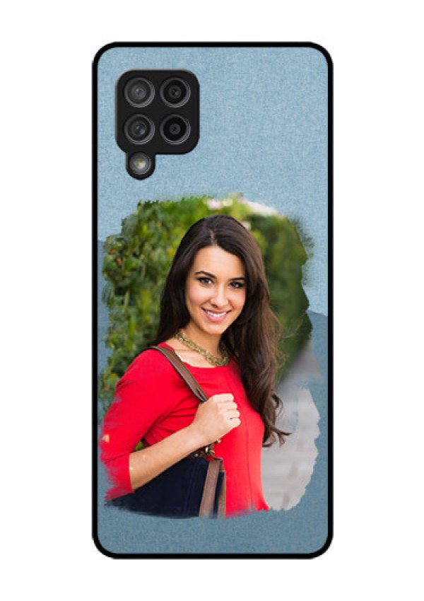Galaxy M42 5G Custom Glass Mobile Case - Grunge Line Art Design